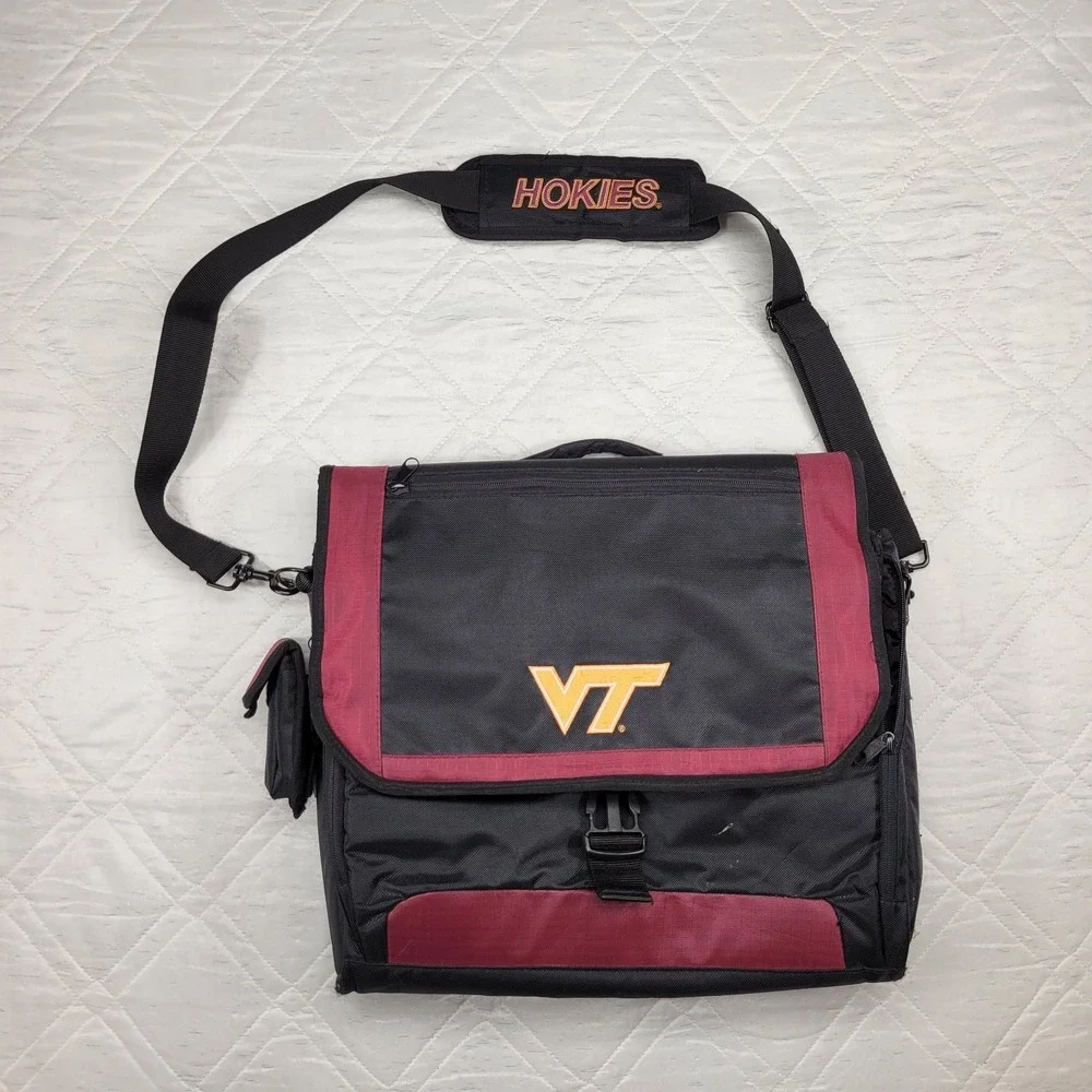 Logo Inc. Virginia Tech Hokies black & burgundy laptop / briefcase